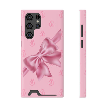 Money and Bows Phone Case with Card Holder - The Eggy's store