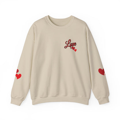 Love and Hearts Adult Love Hearts Sweatshirt Women's Top