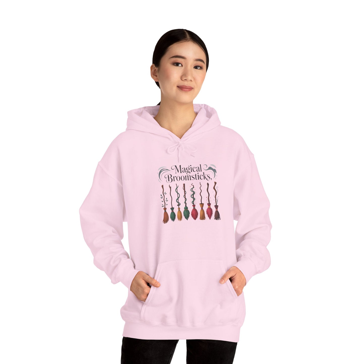 Magical Broomsticks Hoodie - Cozy Unisex Heavy Blend Sweatshirt for Wizarding Fans, Ideal for Halloween, Gifts, and [...]