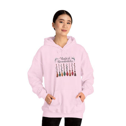 Magical Broomsticks Hoodie - Cozy Unisex Heavy Blend Sweatshirt for Wizarding Fans, Ideal for Halloween, Gifts, and [...]