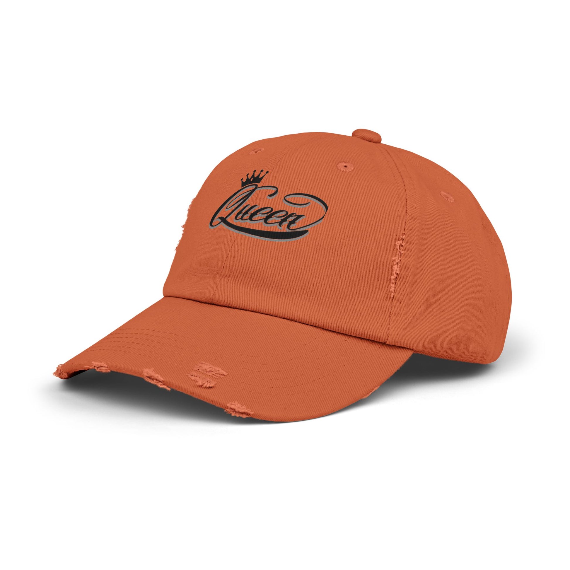 Distressed Queen Cap - Vintage Style Unisex Baseball Hat, Hip Hop Headgear & Streetwear Fashion Accessory - The Eggy's store