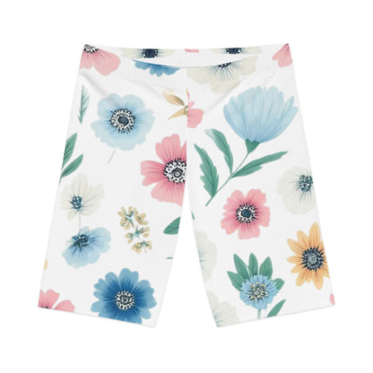 Flower Bike Shorts for Women - Floral Women's Cycling Shorts