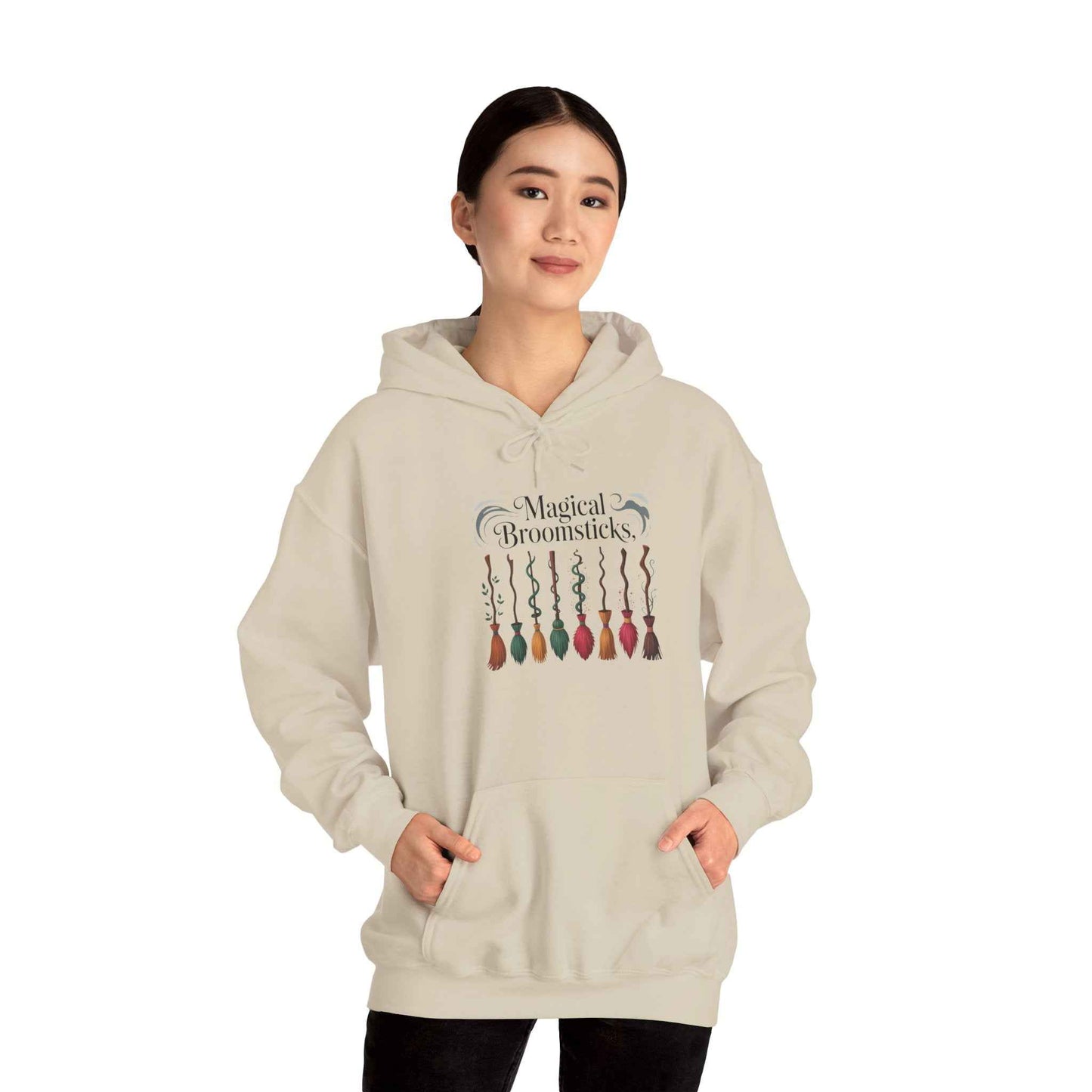 Magical Broomsticks Hoodie - Cozy Unisex Heavy Blend Sweatshirt for Wizarding Fans, Ideal for Halloween, Gifts, and [...]