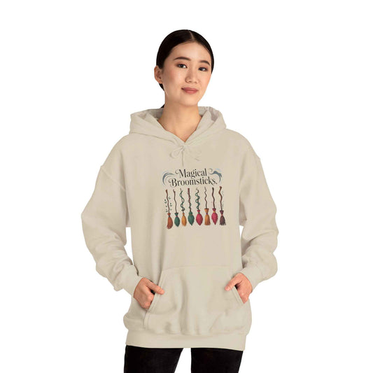 Magical Broomsticks Hoodie - Cozy Unisex Heavy Blend Sweatshirt for Wizarding Fans, Ideal for Halloween, Gifts, and [...]