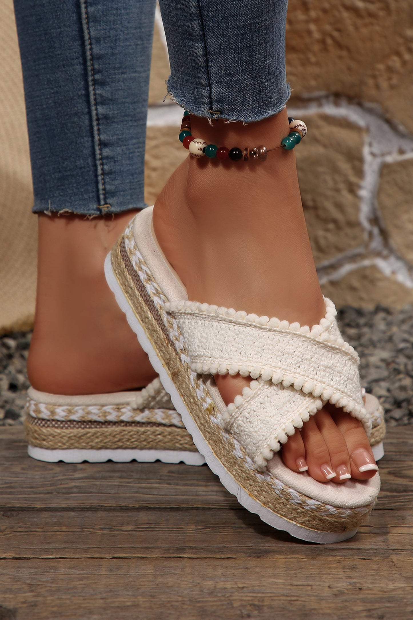 Lana Knit Platform Slide Slides