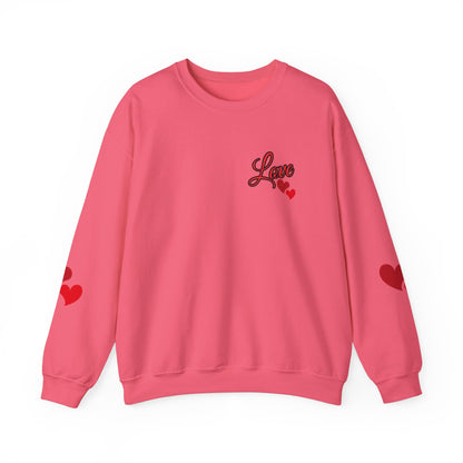 Love and Hearts Adult Love Hearts Sweatshirt Women's Top