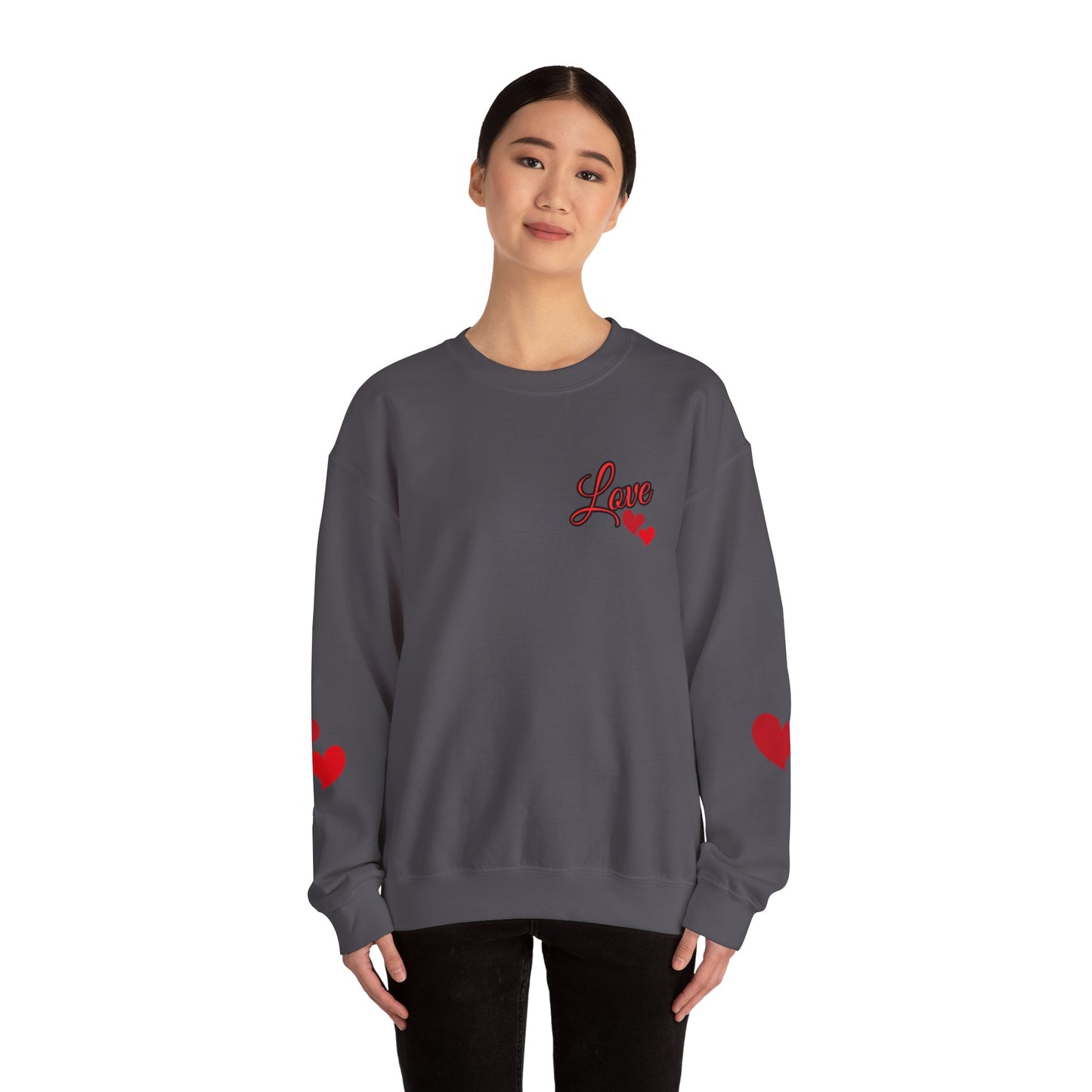 Love and Hearts Adult Love Hearts Sweatshirt Women's Top