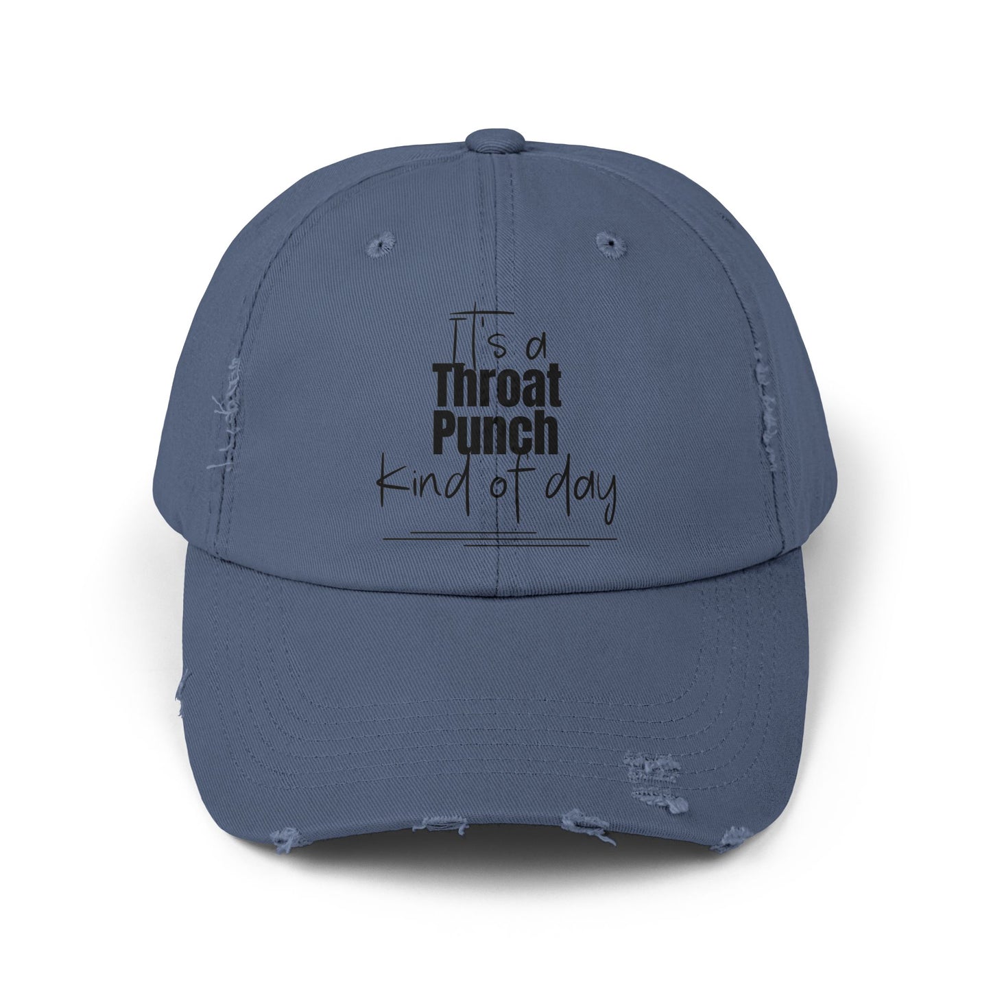 Throat Punch Hat: Unisex Distressed Cap