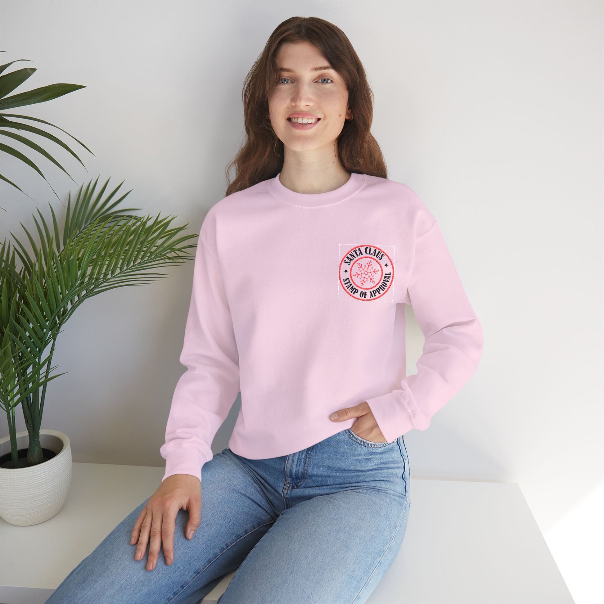 Embroidered Christmas Stamp Women's  Sweatshirt - The Eggy's store