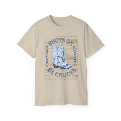 Western Song Cowboy Women's T-Shirt, Boots Graphic T-Shirt, Rural Lifestyle Top, Country Music Concert Apparel, Vintage Ranch Style Shirt - The Eggy's store