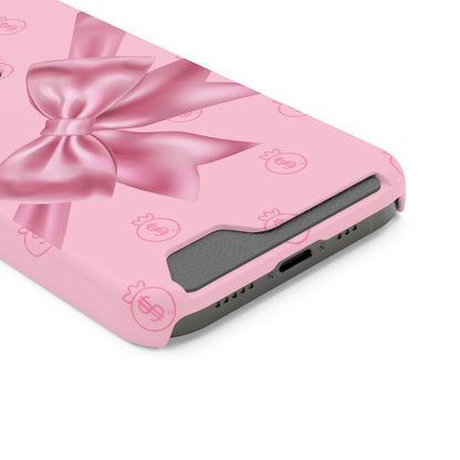 Money and Bows Phone Case with Card Holder