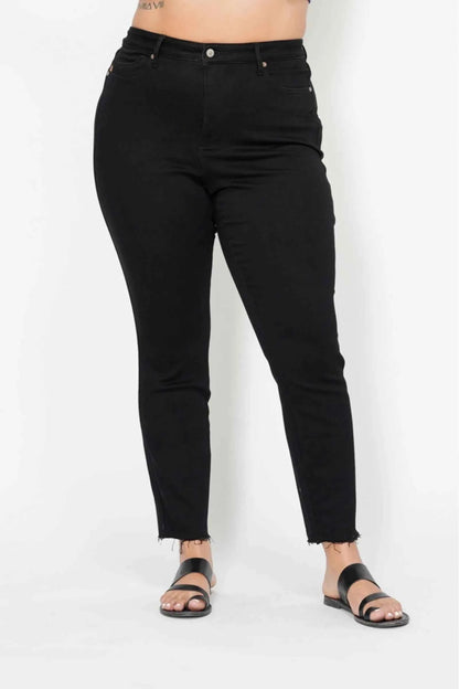 Judy Blue Full Size High Waisted Tummy Control Shield Pockets Skinny Jeans Plus Size
