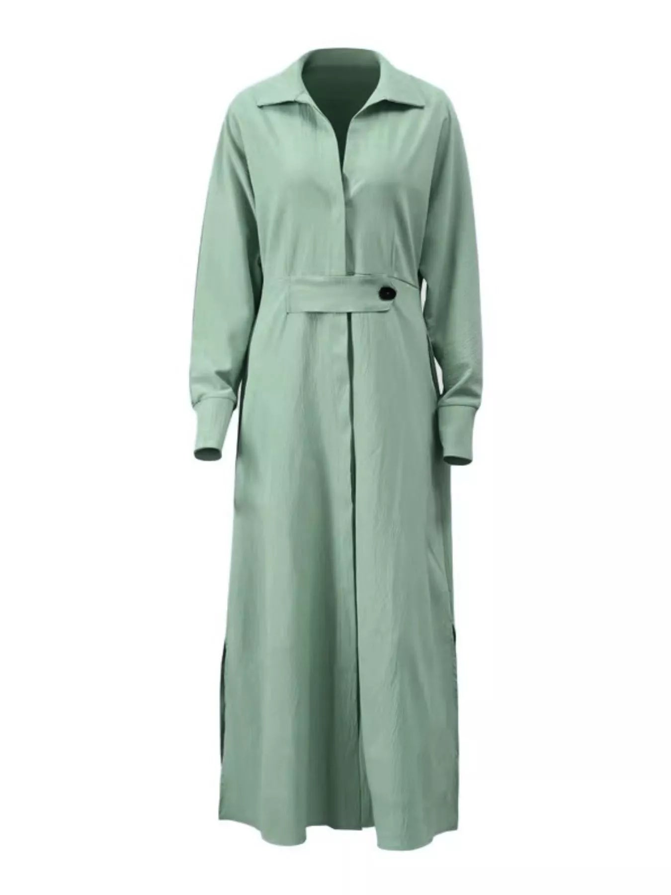 Side Slit Long Sleeve Dress