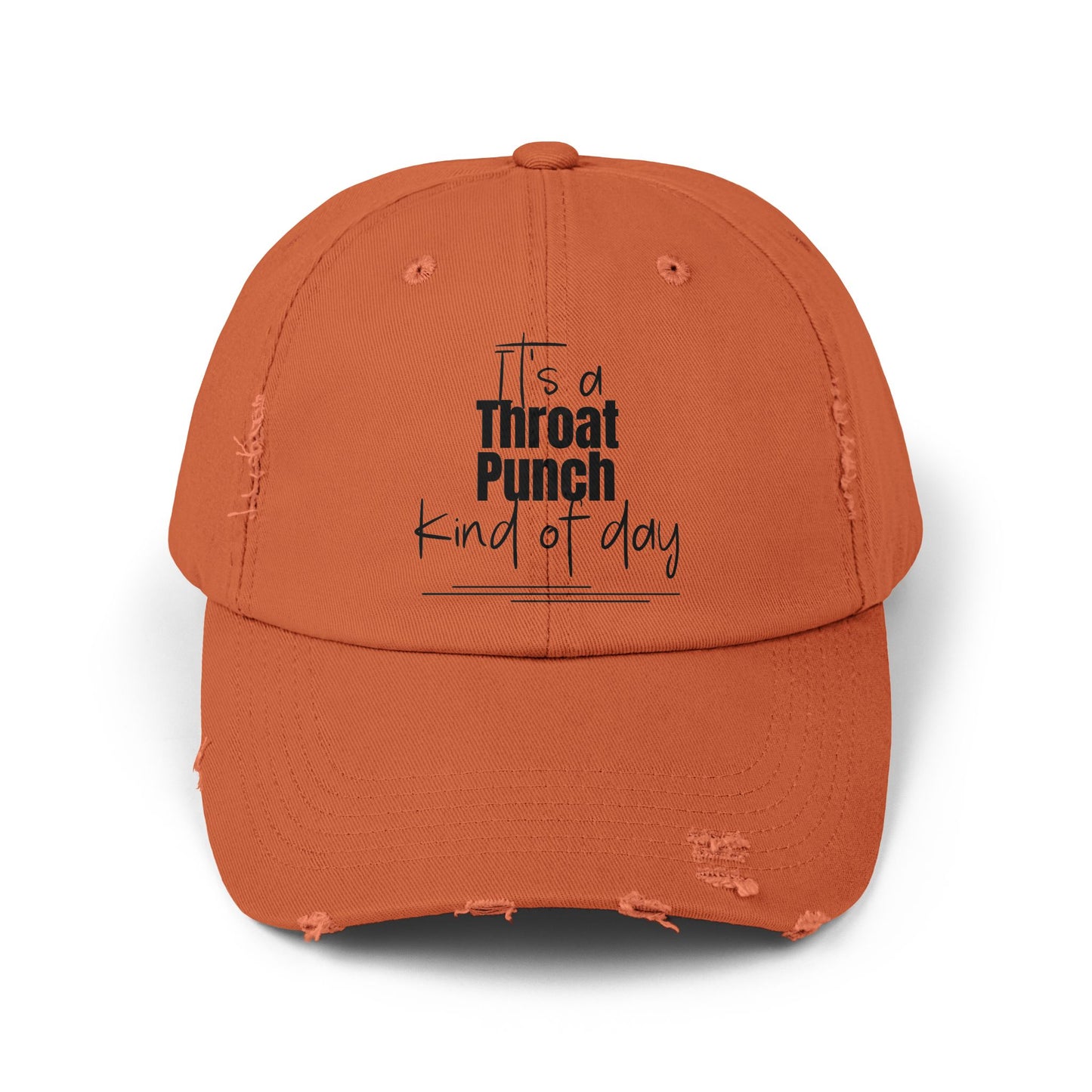 Throat Punch Hat: Unisex Distressed Cap