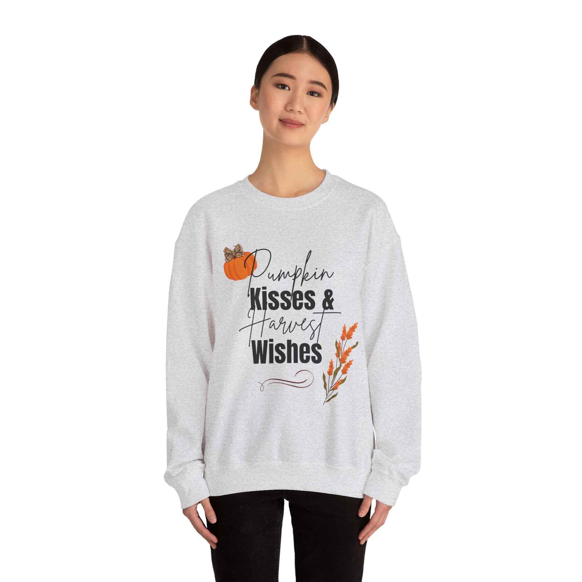 Pumpkin Kisses: Adult Crewneck Sweatshirt