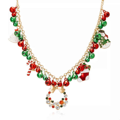 18K Gold-Plated Christmas Charm Necklace