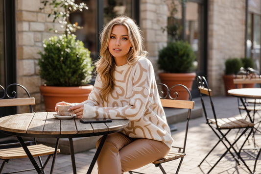 Abstract heart sweater