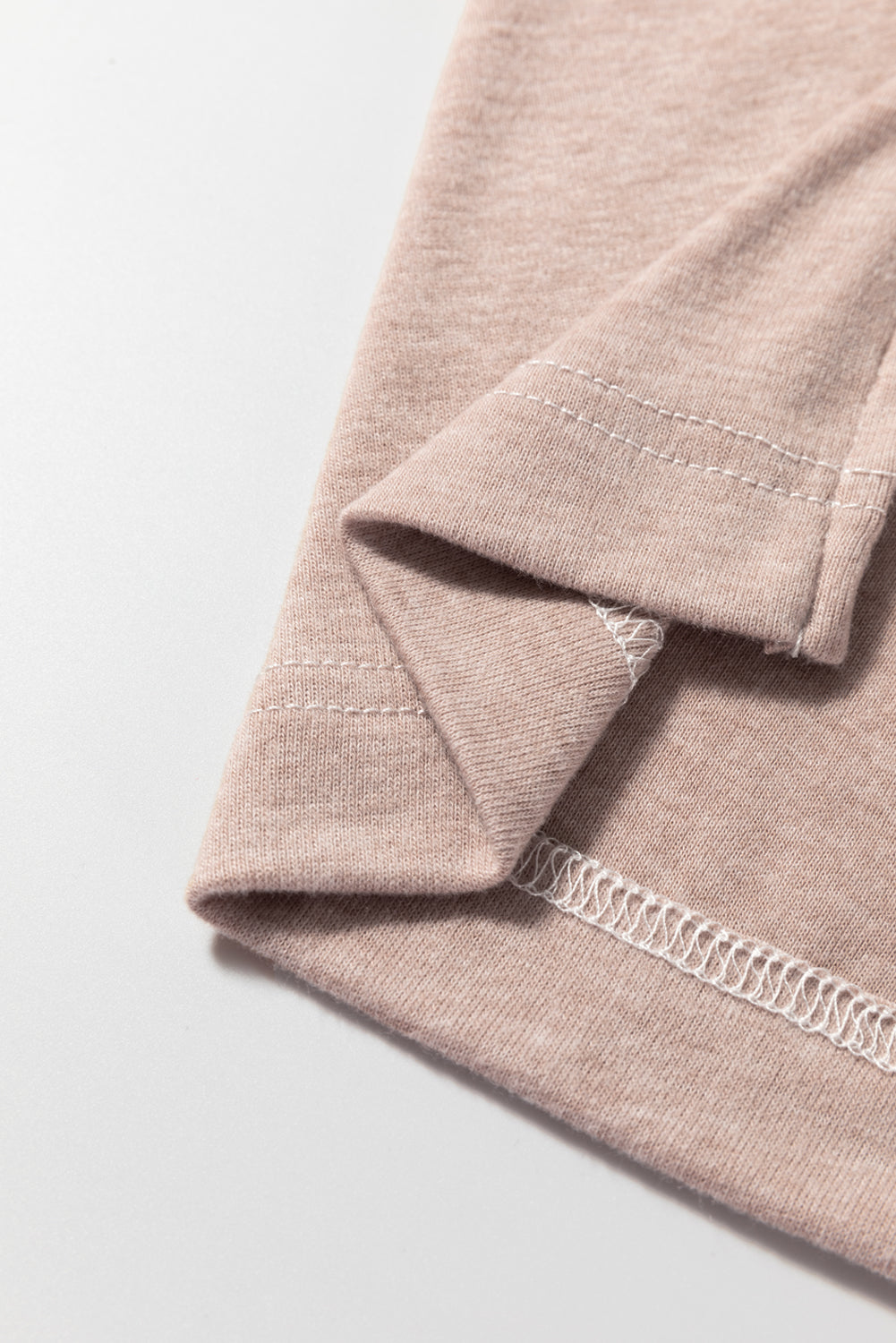 Khaki Colorblock Long Sleeve Crew Neck Sweater