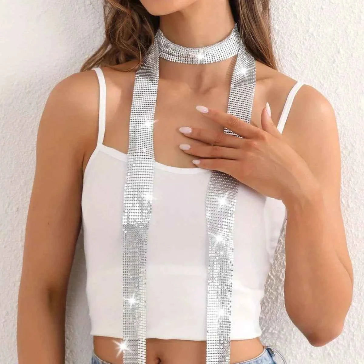 Sequin Glamour Holiday Scarf