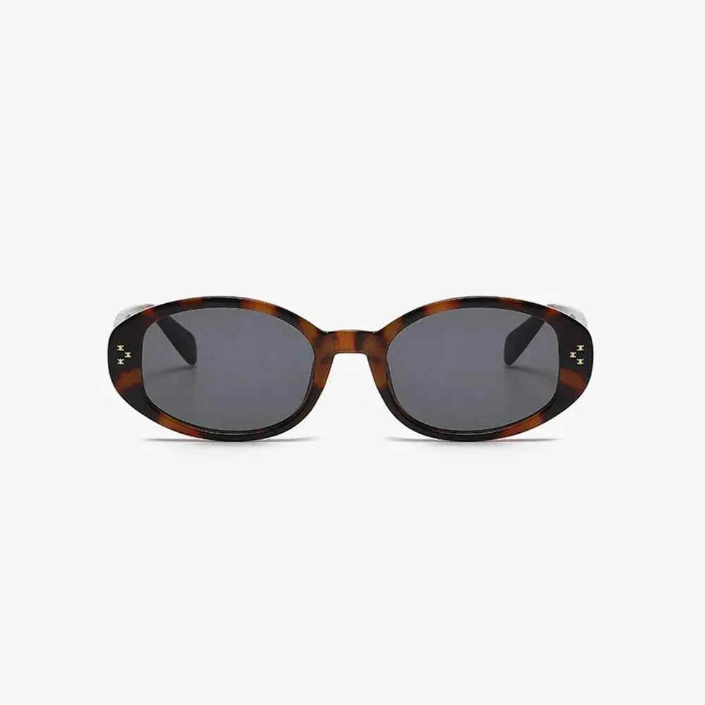 Tortoise Oval Polycarbonate UV400 Sunglasses