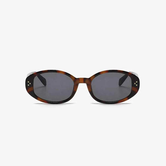 Tortoise Oval Polycarbonate UV400 Sunglasses