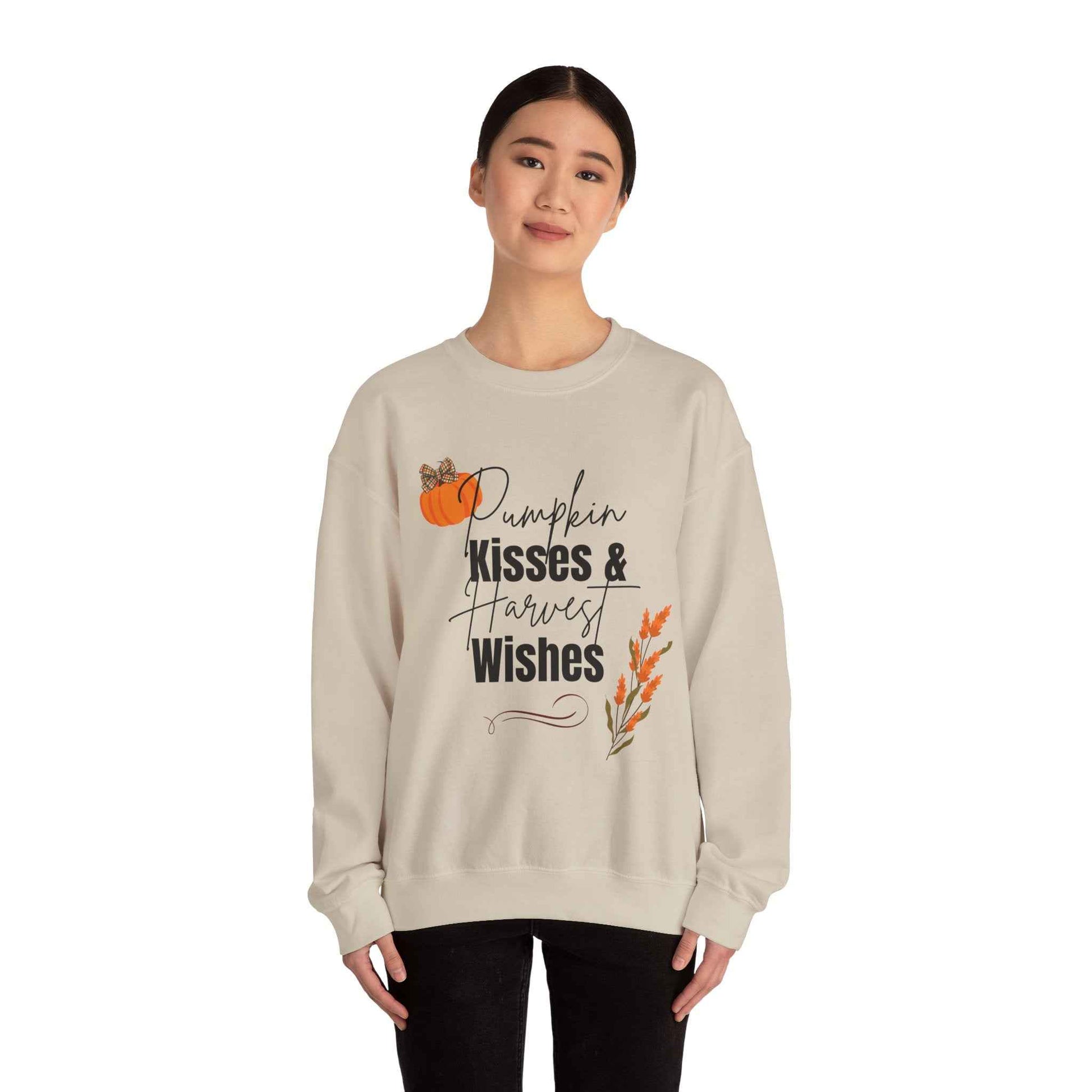 Pumpkin Kisses: Adult Crewneck Sweatshirt