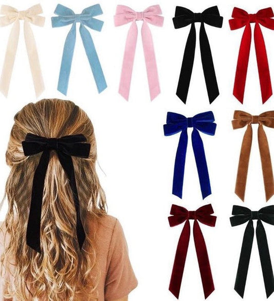 Velvet Hair Bow Holiday Accessories