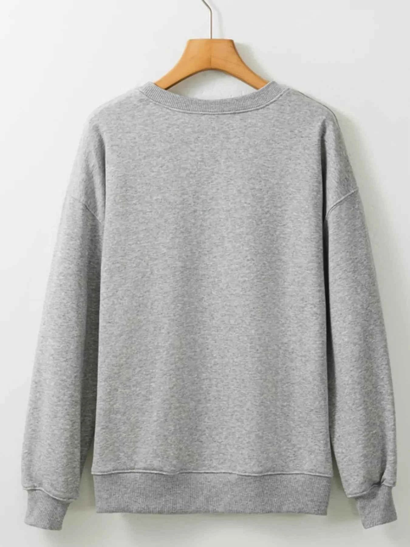 Round Neck Halloween Ghost Sweatshirt