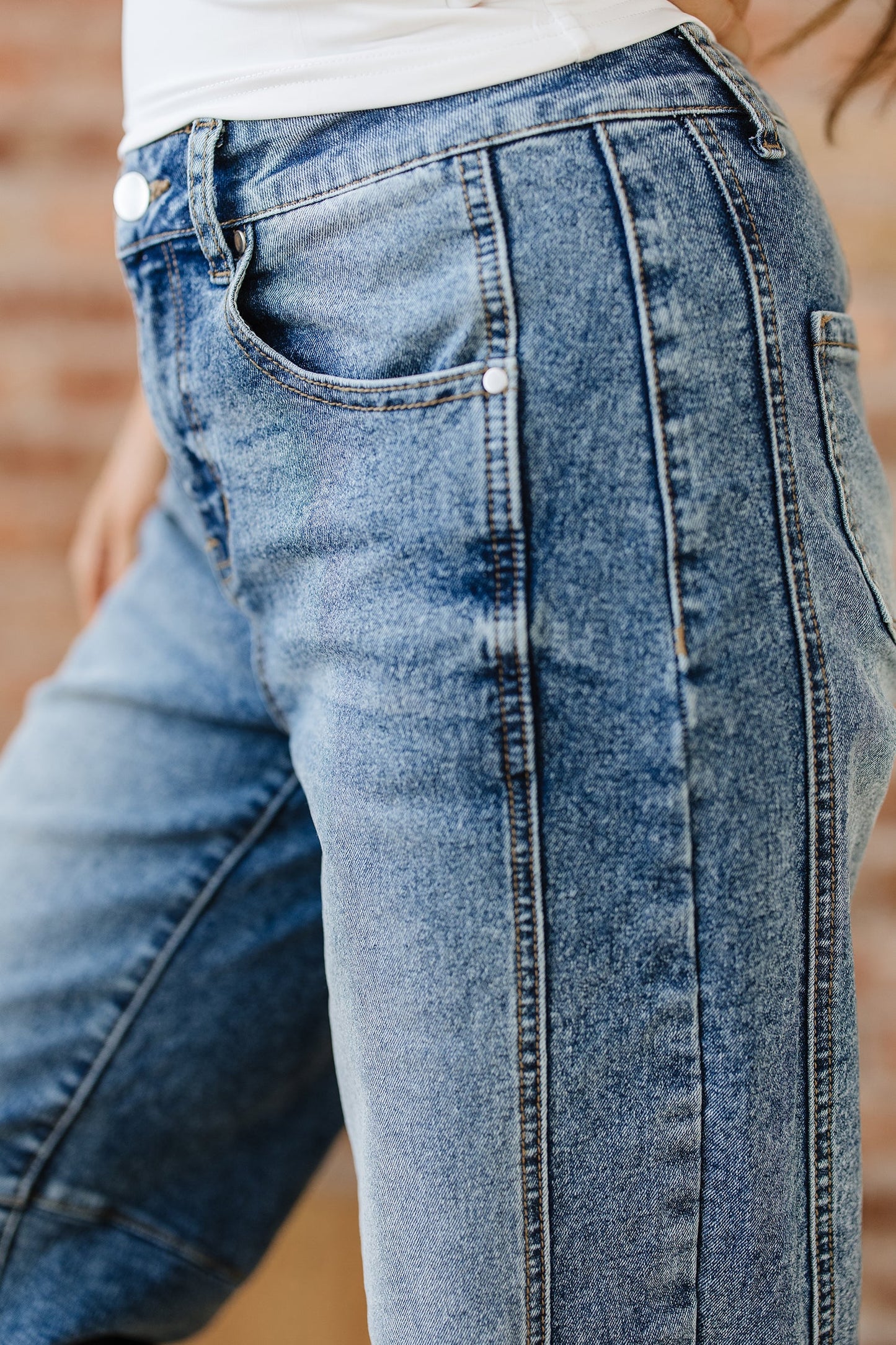 Milena Seam Detail Shift Jeans