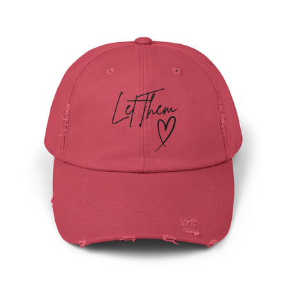 Let Them Distressed Hat Design - Unique Distressed Hat Design - The Eggy's store