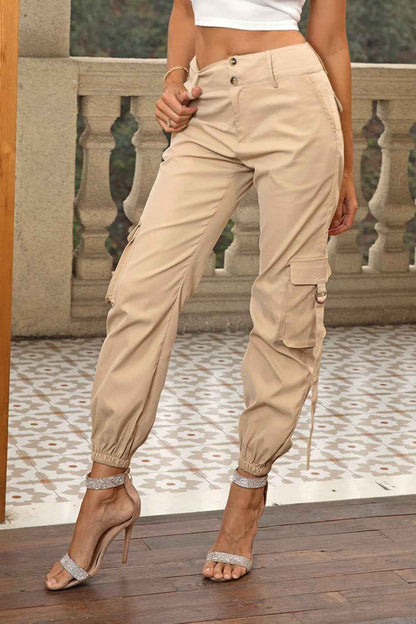 Elite Utility | High Waist Cargo Jogger Pants