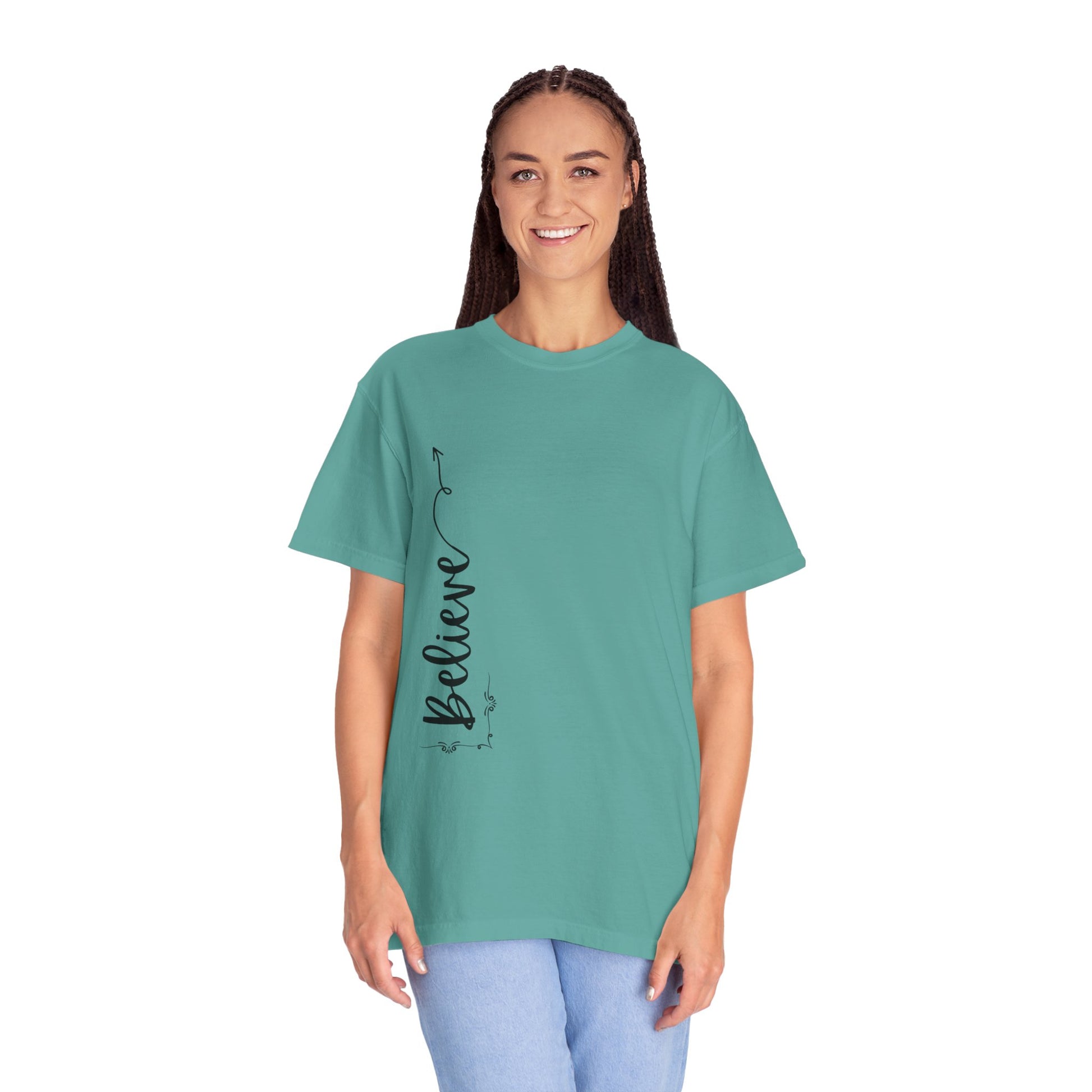 Believe Women's T-shirt for Adults - Inspirational Apparel - The Eggy's store