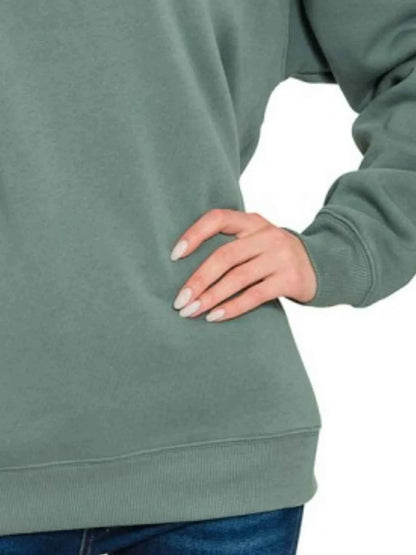Zenana Fleece Round Neck Sweatshirts