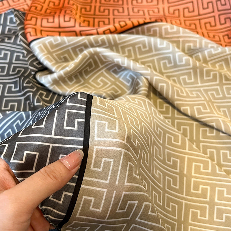 Elegant Silk Scarf for Women - Long Sun Protection Accessory for Spring and Summer - The Eggy's store