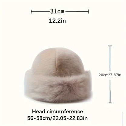Cozy Winter Style Warm Faux Fur Princess Hat