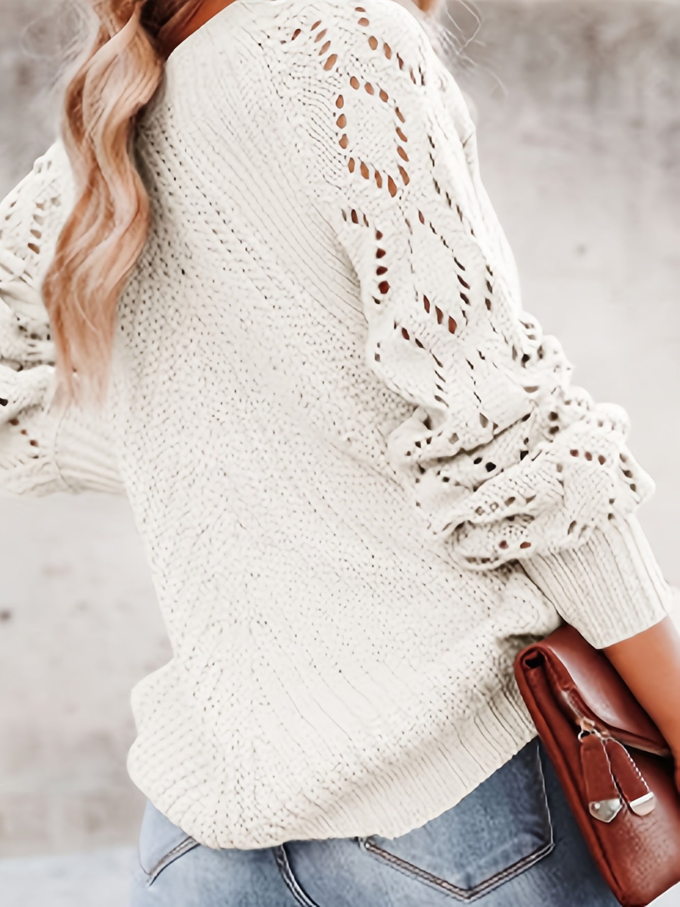 Chic Diamond Grid Sweater Casual Style