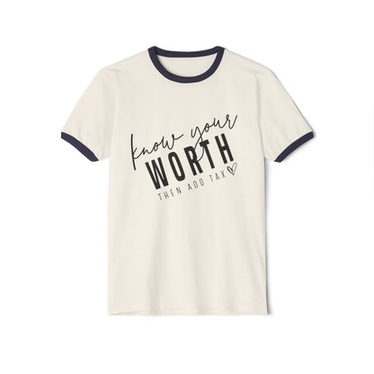 Know Your Worth T-Shirt – Casual Wear for Women & Motivational Self-Care Gift - The Eggy's store