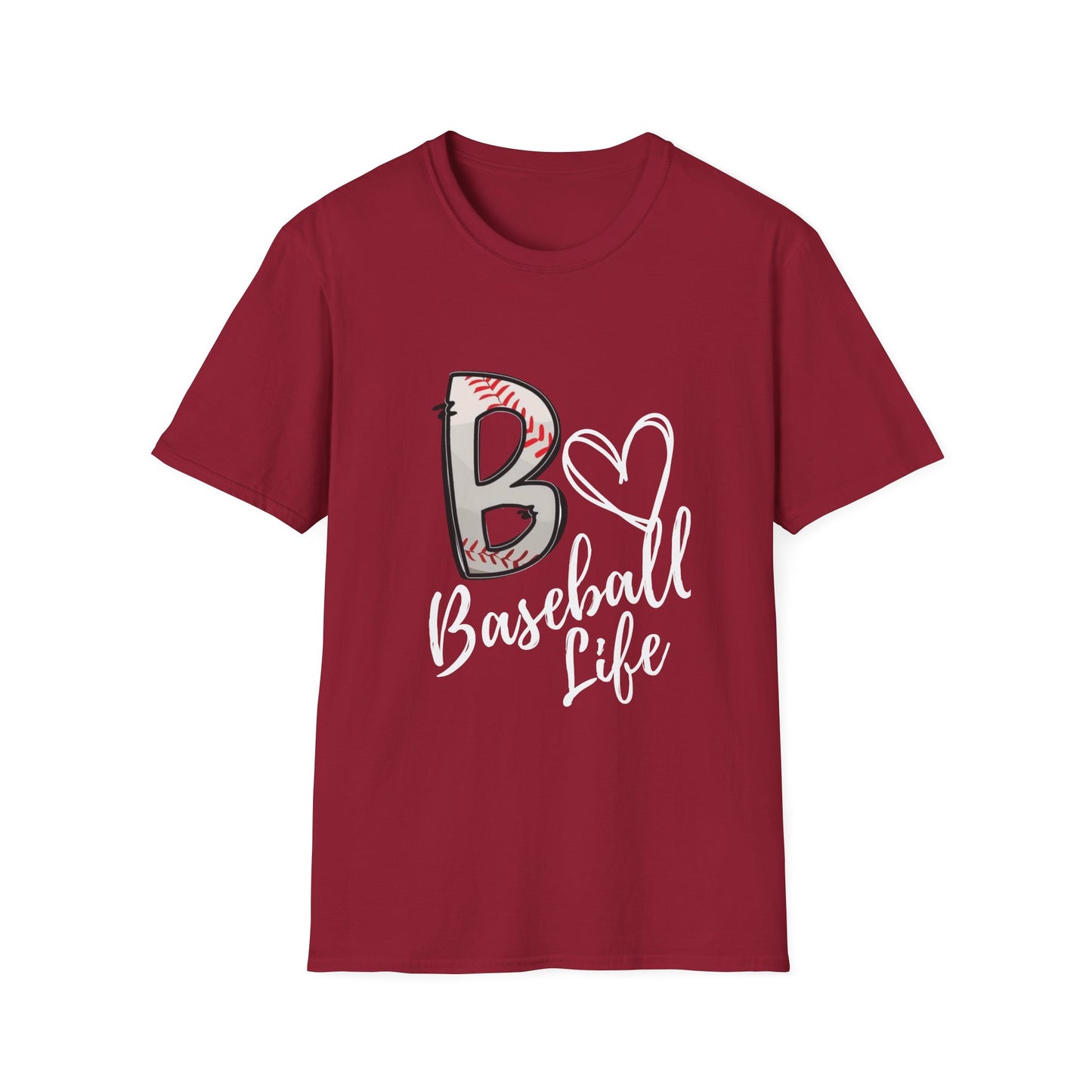 Baseball Life Adult T-Shirt - Softstyle Tee for Avid Fans