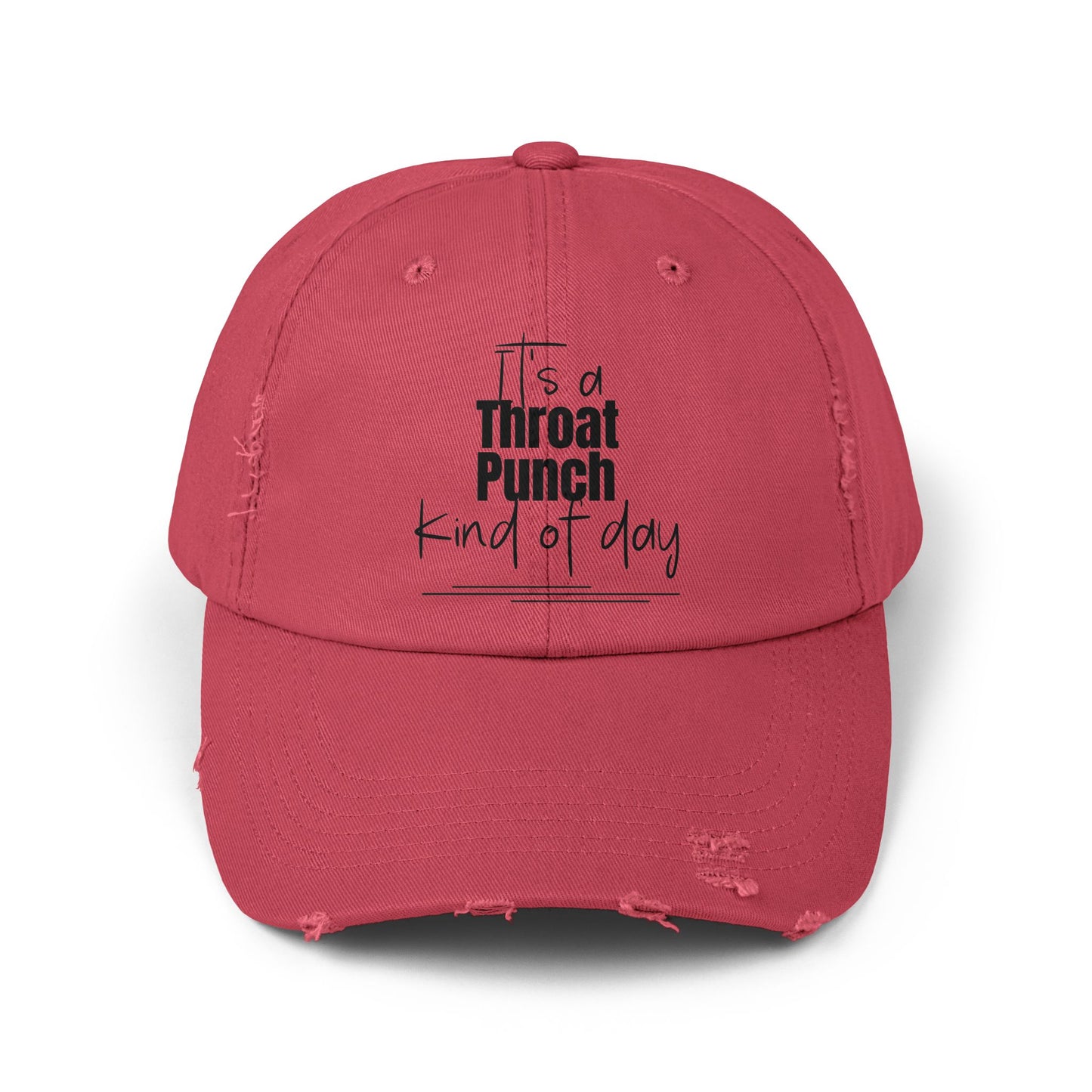 Throat Punch Hat: Unisex Distressed Cap