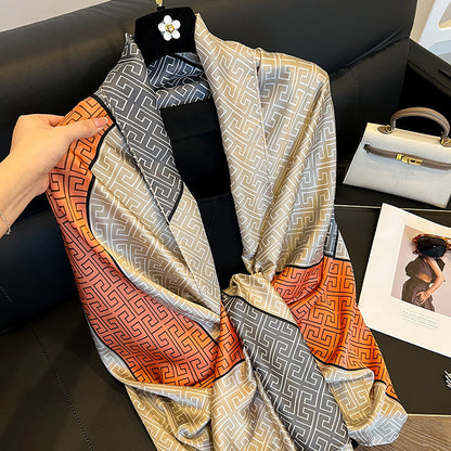 Elegant Silk Scarf for Women - Long Sun Protection Accessory for Spring and Summer - The Eggy's store