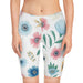 Flower Bike Shorts for Women - Floral Women's Cycling Shorts
