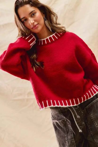 SO ME Loose Fit Christmas Holiday Sweater