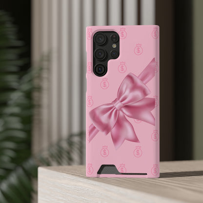 Money and Bows Phone Case with Card Holder