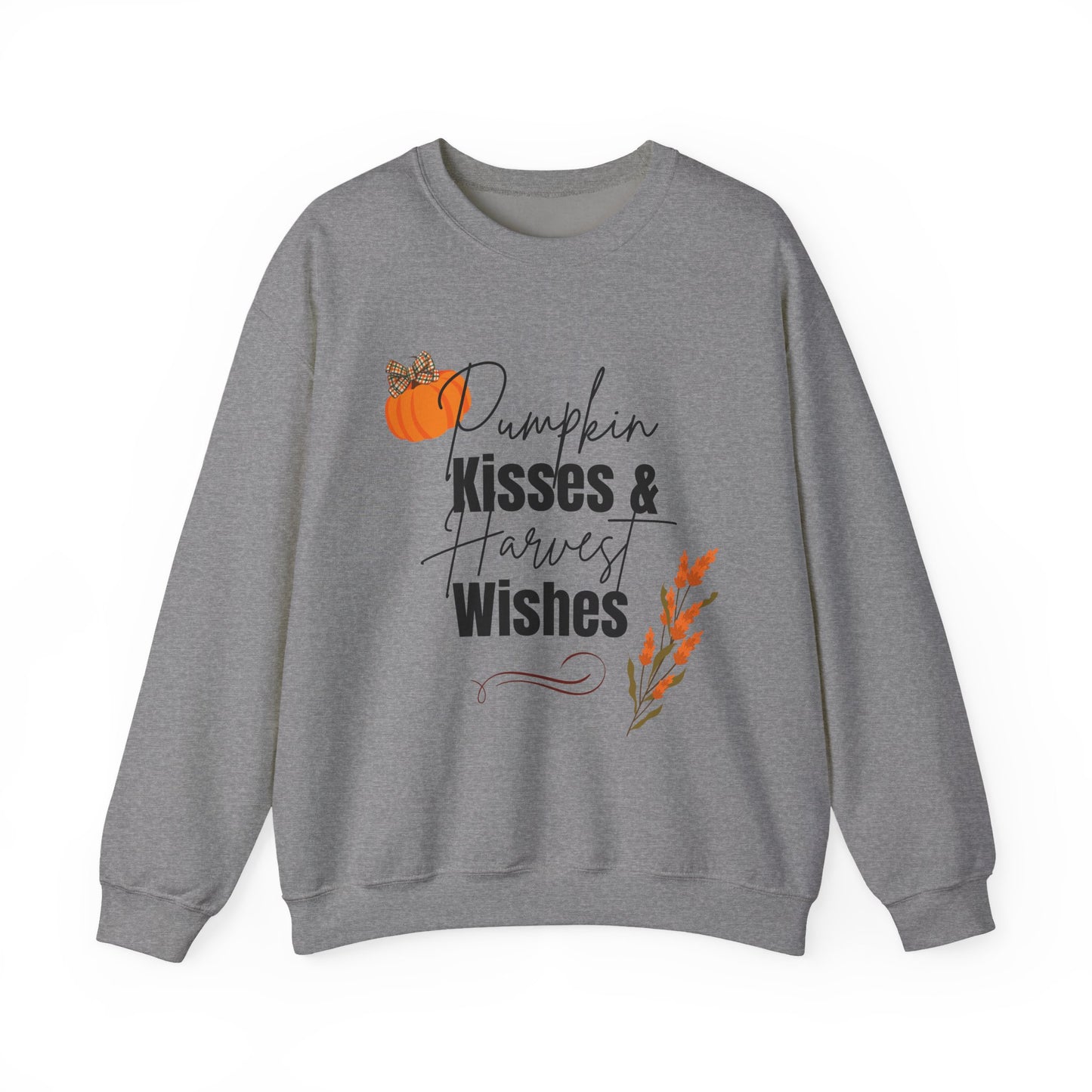 Pumpkin Kisses: Adult Crewneck Sweatshirt
