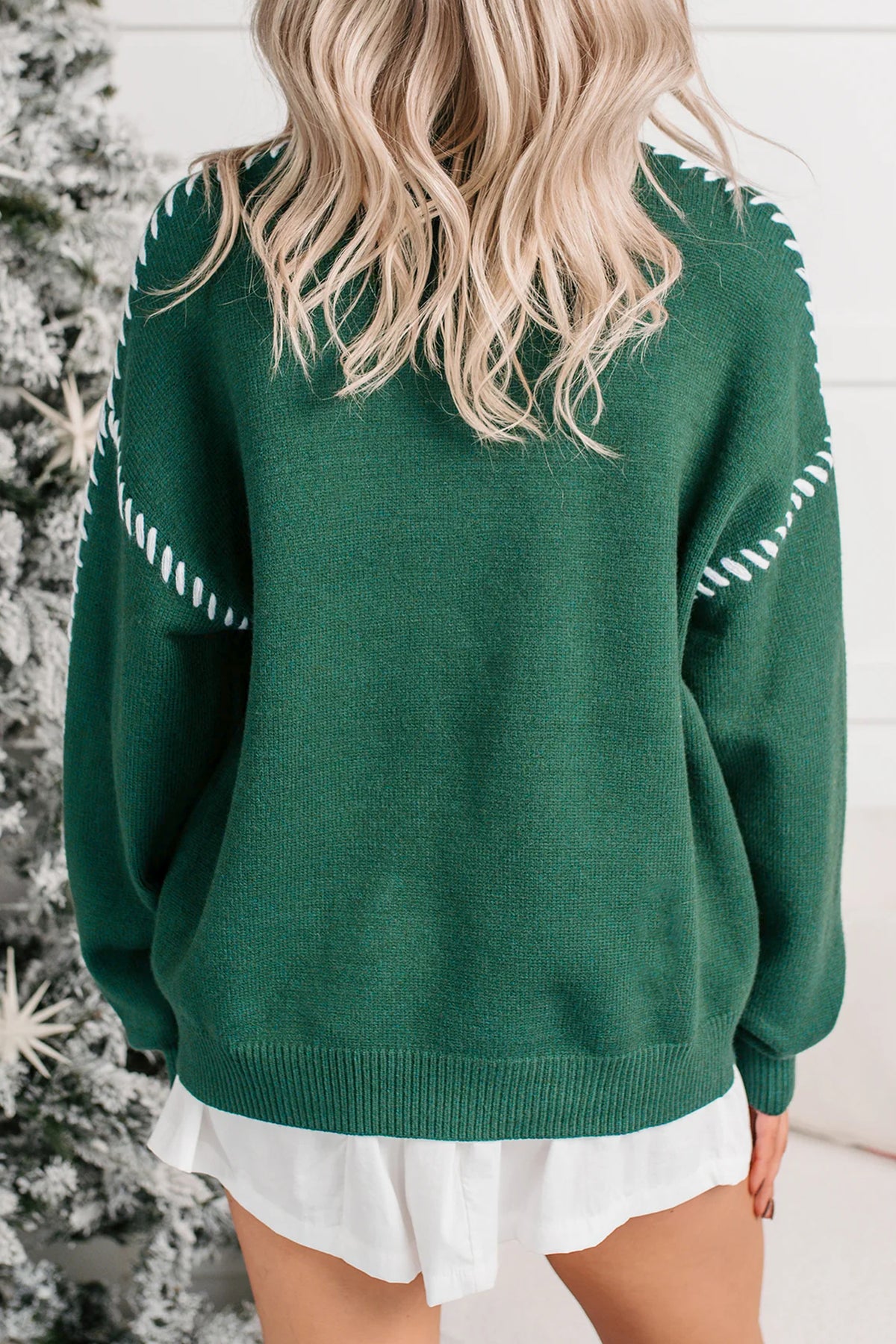Evergreen Santa Baby Embroidered Christmas Sweater