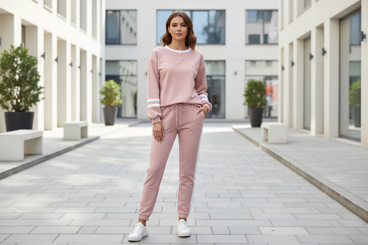 Varsity Stripe Pullover and Drawstring Pant Set