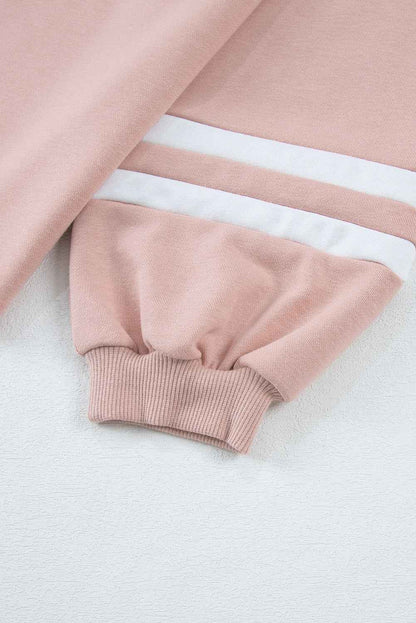 Varsity Stripe Patchwork Pullover and Pant Set