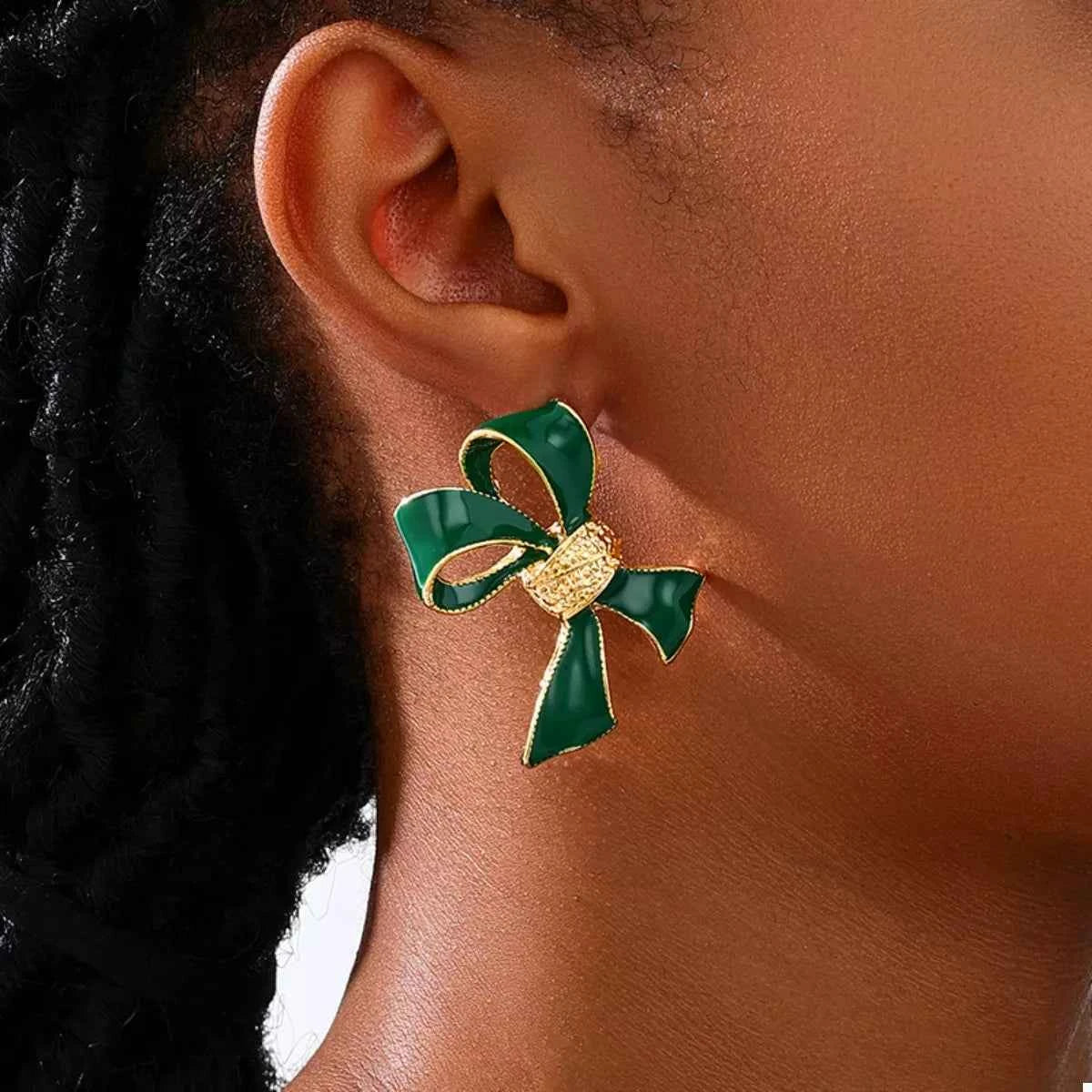 18K Gold-Plated Bow Earrings