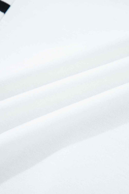 Stripe Colorblock Patchwork Contrast Stitch Sweatshirt