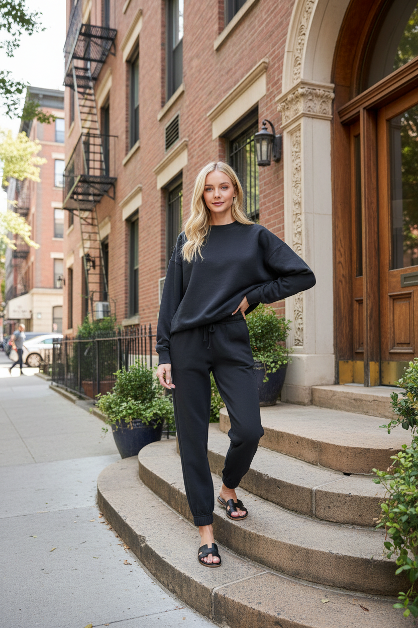 Fleece Long Sleeve Pullover & Jogger Set